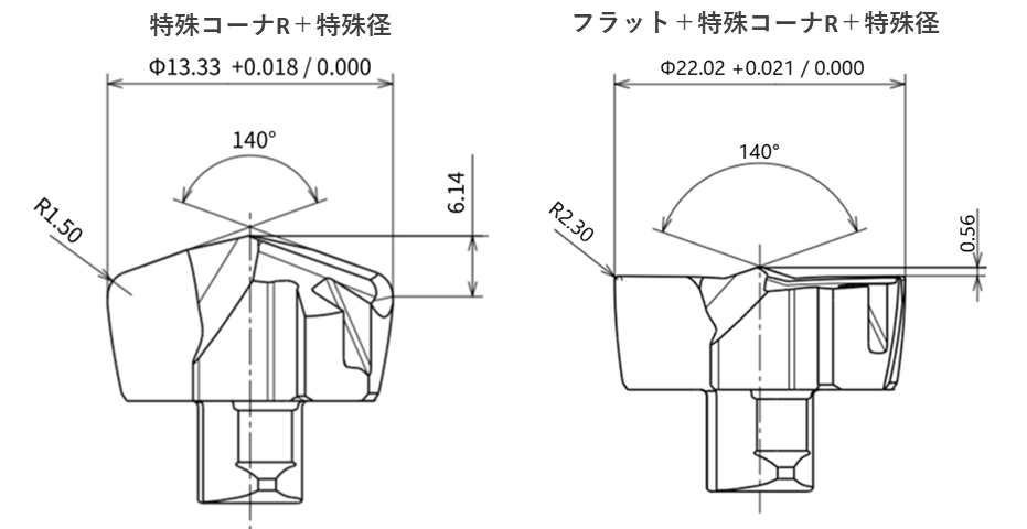 特殊ヘッドの事例写真