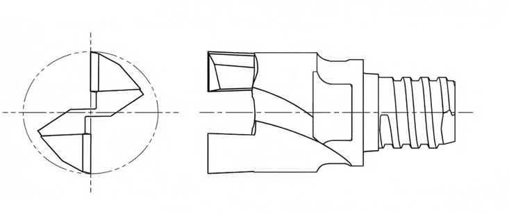 端面溝加工ヘッドの事例写真