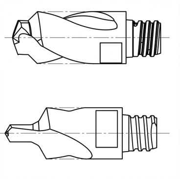 特殊センター・面取り刃付きドリルヘッドの事例写真