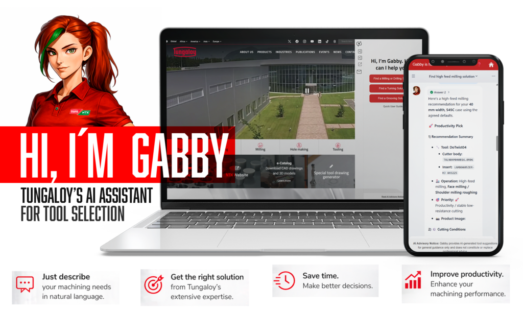 Gabbyの使い方｜切削工具の選定・カタログ確認を支援するTungaloy AIエージェント