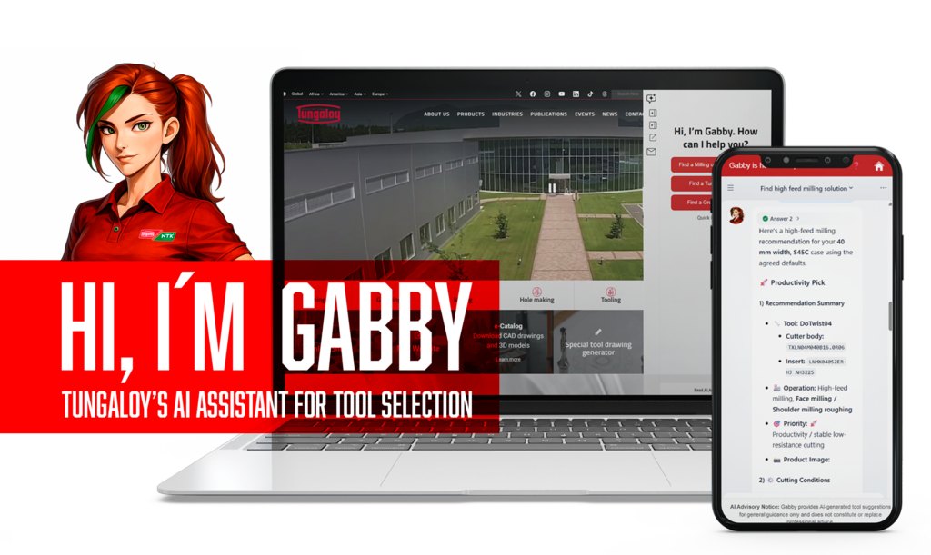 Introducing Gabby, Tungaloy’s AI Assistant for Tool Selection