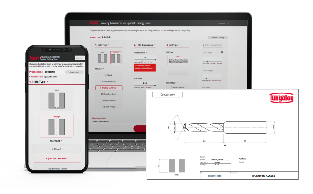 Tungaloy Expands Drawing Generator to Support Solid Drills