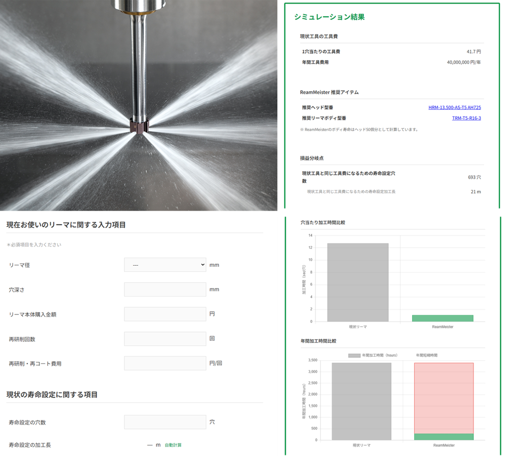 タンガロイが画期的な「ReamMeister工具費削減効果シミュレーション」をリリース