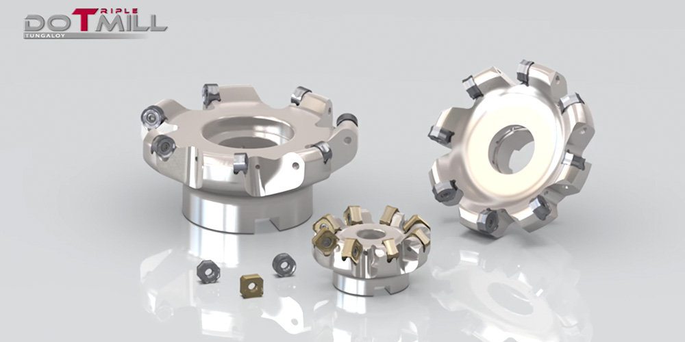 DoTriple-Mill - Face milling cutter with 3 types of double-sided inserts