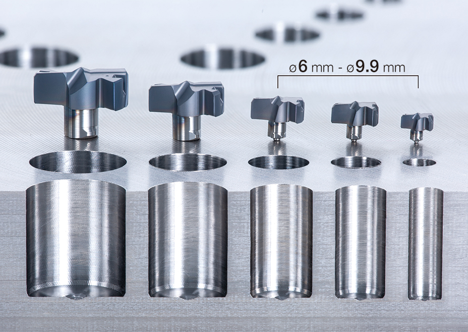 Tungaloy dévoile de nouveaux embouts de perçage DMF de diamètres 6,0 à 9,9 mm dans la gamme DrillMeister, pour l’usinage de trous à fond plat.