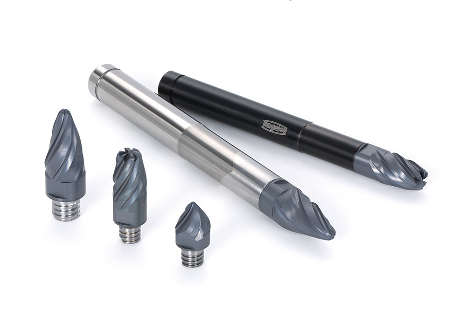 Tungaloy’s TungMeister Series Introduces Exchangeable “Barrel” Milling Heads for 5-Axis Machine Applications