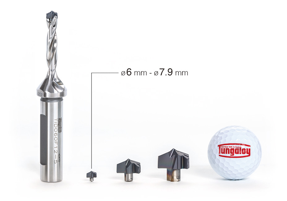 Tungaloy la gamme d’embouts DMC de la série DrillMeister DMC avec des diamètres de 6,0 à 7,9 mm