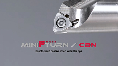 MiniForce-Turn CBN - Double-sided positive insert with CBN tips