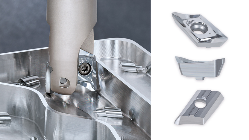 Nouvelles plaquettes XVCT-AM pour la gamme TungAluMill pour plus de performance d'usinage dans l'aluminium